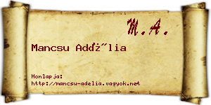 Mancsu Adélia névjegykártya